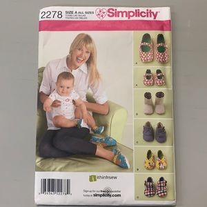 Simplicity baby bootie shoe boot pattern